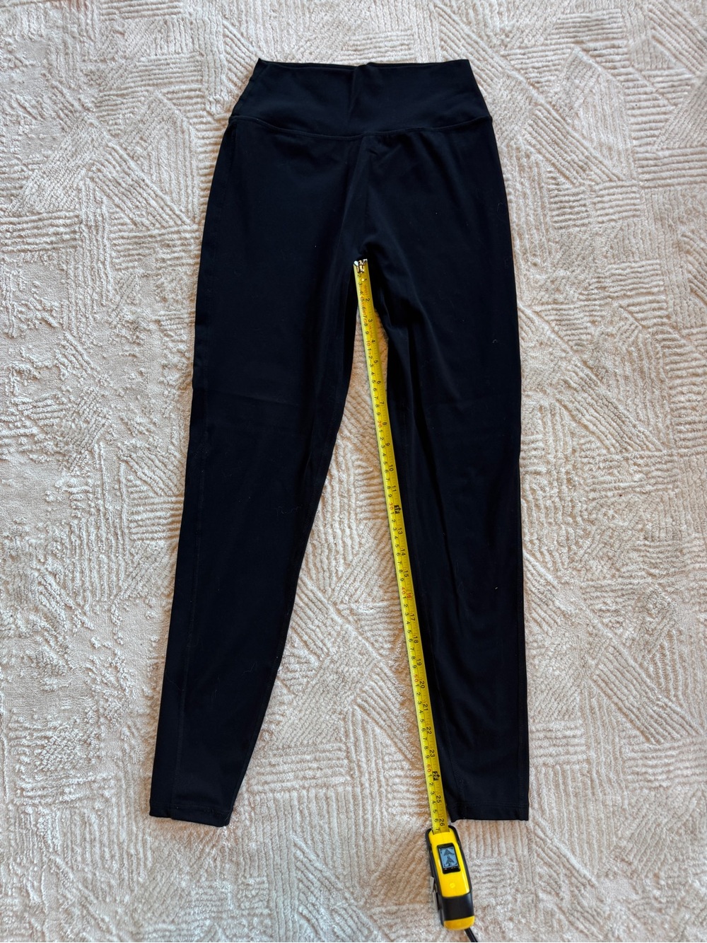 AOXJOX Black High Waisted Sculpting Leggings Medium M Gym Yoga Booty Contour - Picture 7 of 12